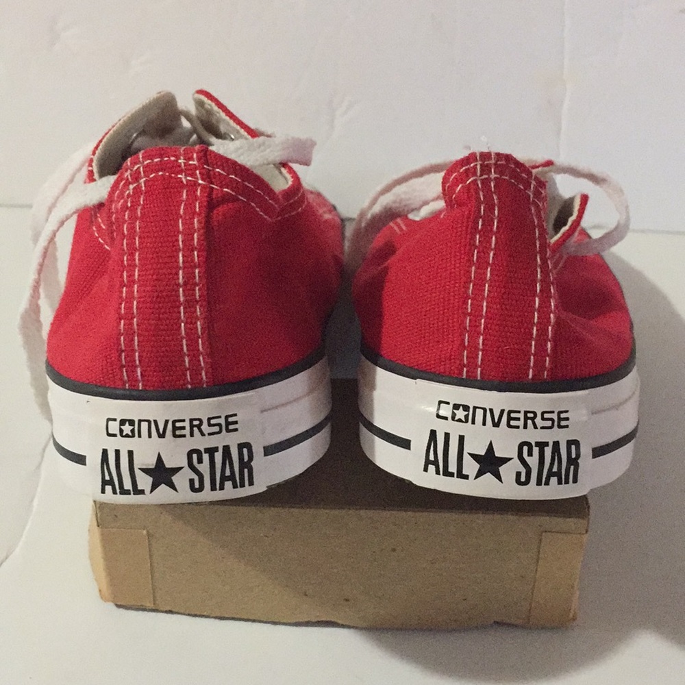 Converse All StarsRed Shoes Womans 7.5 Mens 6 - Picture 4 of 8